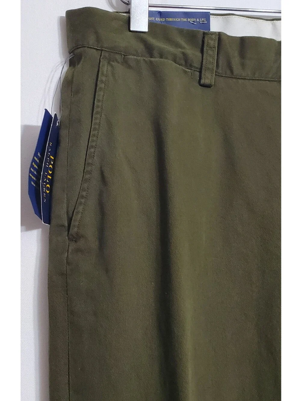 NWT Polo Ralph Lauren 32x30 classic fit straight pants flat front dark green